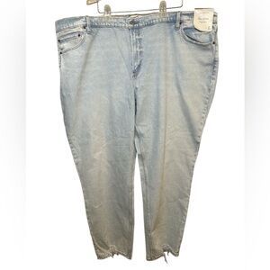 Abercrombie & Fitch the mom high rise Love High Rise Curve light wash 37/24L